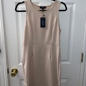 tight fitted nude dress
